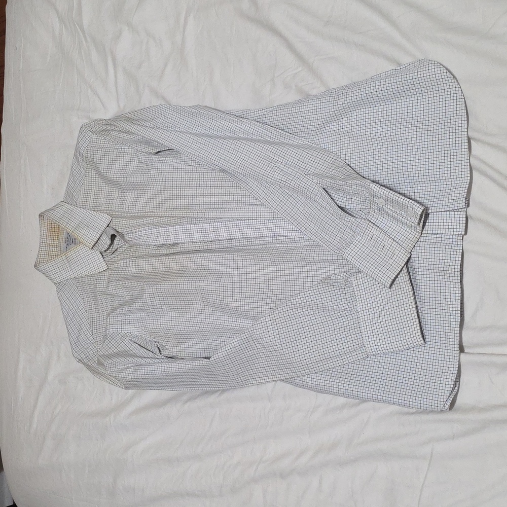 Turnbull & Asser Gray Checkered Dress Shirt